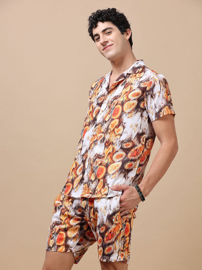 Ethnic Square Brown Co-Ords