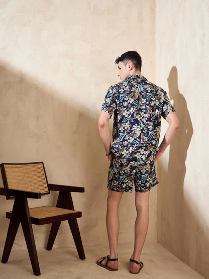 Men's Navy Blue Comfort Fit Co-Ords