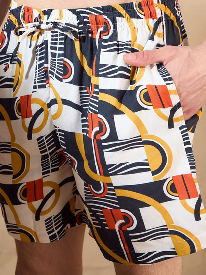 Men's Off White Comfort Fit Co-Ords