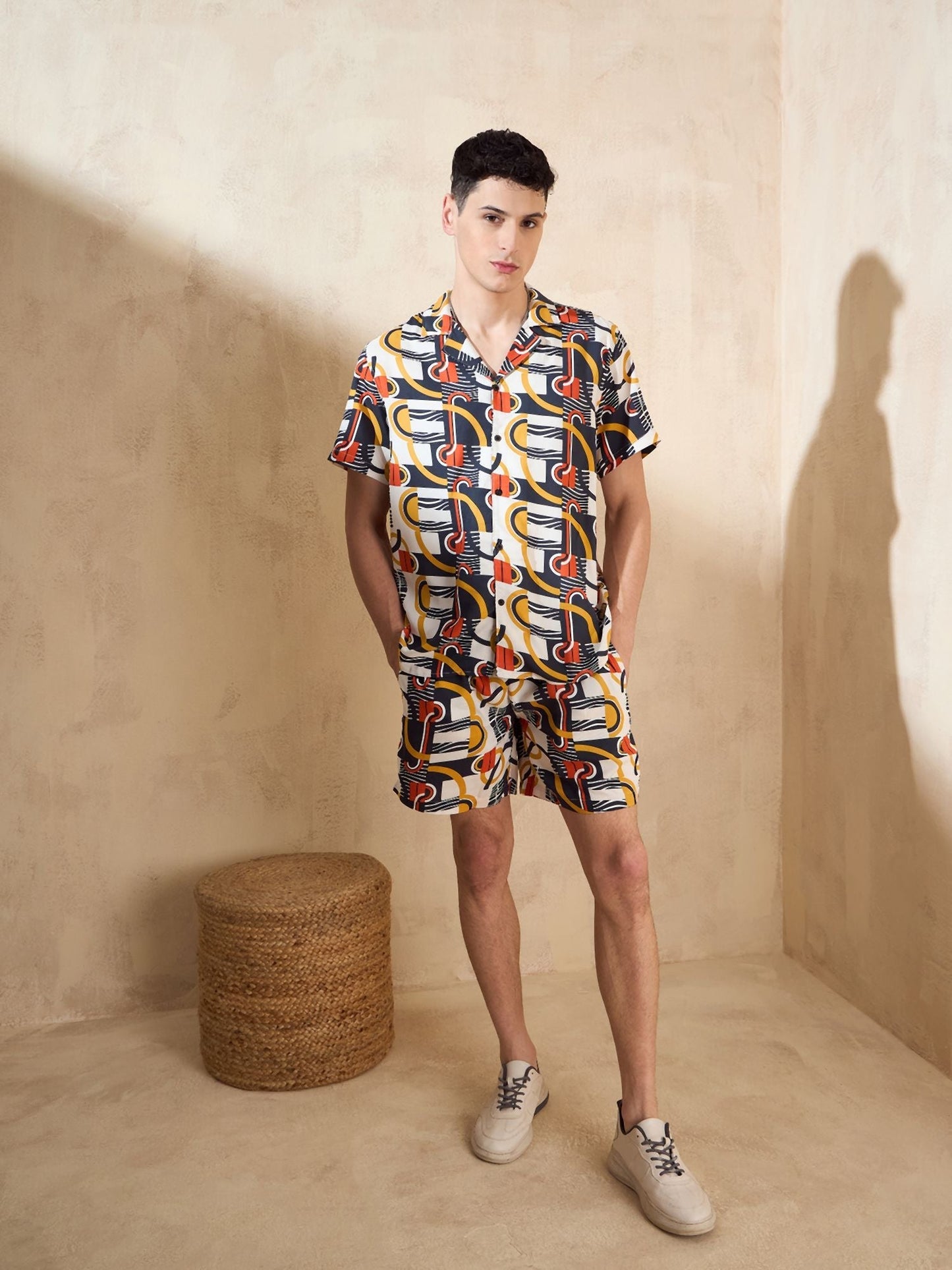 Men's Off White Comfort Fit Co-Ords