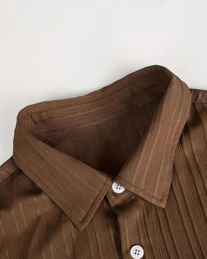 Men's Pleated Relax Fit Top Bottom Set