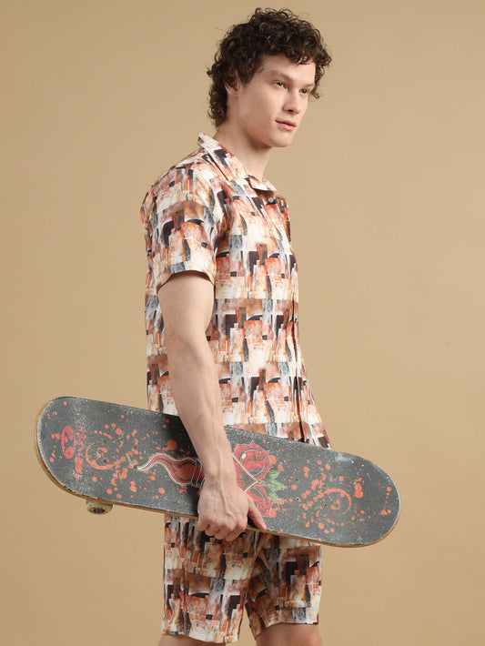 Geometric Cream Co-Ords